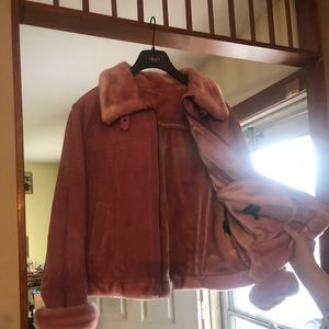 Pink suede jacket